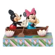 Disney Traditions Mickey & Minnie Love Rowboat with LED light-up Flowers
