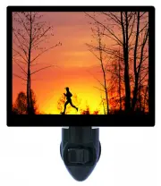 Sport Decorative Photo Night Light, Running Man, Jogging, Sunset