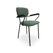 Modern Furniture KELBY Arm Chair 54x56cm - Jade + Black