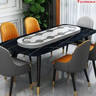 長桌餐桌轉盤橢圓傳菜轉盤長方形物架長條機芯家用店餐桌Y2820