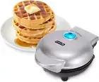 Dash Mini Pizzelle Makers for Individual Waffles (Metallic Holiday Silver)