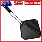 7.9 Inch Square Grill Pan Cast Iron Steak Pan Griddle for Stove Tops Induction