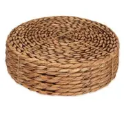 Woven Placemats (13.5" Set of Brown Wash) Round Placemats, Wicker 13.5 inch 8