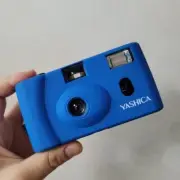 YASHICA MF-1 Snapshot Art Toy Camera 35mm Film Blue Color 31 Wide Lens Manual