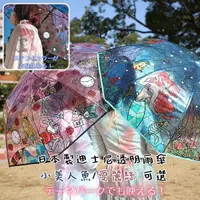 在飛比找Yahoo奇摩購物中心優惠-日本製 兒童雨傘 透明傘 迪士尼雨傘 小美人魚 愛麗絲 自動