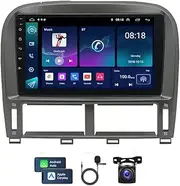 9 Inches Android 13.0 Stereo Radio for Lexus LS430 2001-2006 HD Touch Double Din Radio Stereo Car with Wireless Carplay/Android Auto GPS Navigation BT WiFi Camera MIC [,2GB +32GB]