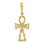 10k Yellow Gold Ankh Cross Charm
