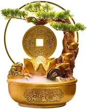 Tabletop Water Fountain Circulating Water Fountain Landscape Living Room Office Feng Shui Wheel High-Grade Attract Wealth Flowing Water Ornaments Office Relaxation Meditation Fountain