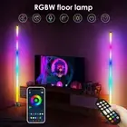 Modern Smart LED Floor Lamp RGBW 48" Adjustable Color Corner Light w Music Sync
