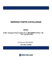 New Holland C185 Compact Track Loader Parts Catalog PDF/USB #N8M469897 and Prior