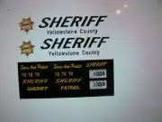 Yellowstone County Montana Sheriff Patrol Vehicle Decals 1:64 two for one money