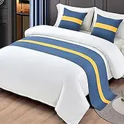 Bed Scarf Splicing Bed Runner Scarves Hotel Home Bed Tail Towel Jacquard Bedding Flag Pillowcase No Fading Soft Bedspread Bedroom Bed Throws,C-50 * 180CM