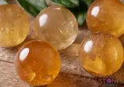 Yellow CALCITE Crystal Sphere, Crystal Ball, Housewarming Gift, Home Decor E0557