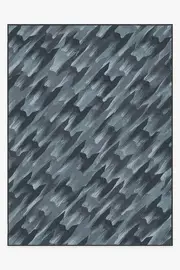 275' x 365' | Machine Washable Runner Rug | Kid & Pet Friendly | Indoor Rug | TIE Fighter Houndstooth Blue Flatwoven Rug | Ruggable