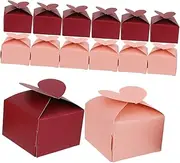 LABRIMP Pcs Macaron Cookie Packaging Boxes Square Paper Candy Boxes Heart Shape Wedding Favor Container for Celebrations
