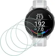 Screen Protector for Garmin Forerunner 165 Smartwatch [4 Pcs], MTHGH Tempered Glass 9H Hardness Anti-Scratch Sensitive Touch Bubble Free Film Ultra-Thin Protective Cover