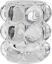 Pen Pencil Container Multi-Purpose Bubble Design Glassware Comb Makeup Brush Holder Office Desk Accessories Storage Cosmetic Tools Organizer Cup (Clear)