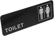 Generic Business Restroom Signs Bathroom Signs Funny Toilet Sign for Door Decor Stickers Ensemble Restroom Door Sign Loo Unisex Braille Bathroom Sign Mural Toilet Jokes Sign Plastic Black