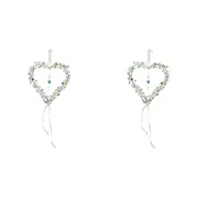 2x LVD Beaded Heart Breeze Decorative Sculpture Hanging Ornament Home Decor