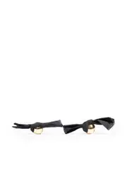 Gold & Black Bow Earrings