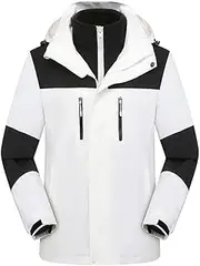 [yk8fass] Men's hardshell jacket ll-7685 (4XL，White), White