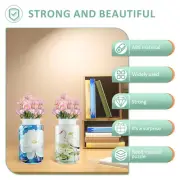 Plastic Floral Crane Pattern Puzzle Flower Vase Arts Puzzle Vase for Office~Home