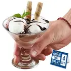 CRYSTALIA Glass Ice Cream Bowls Set Small Dessert Cups Trifle Parfait Sundae Pud