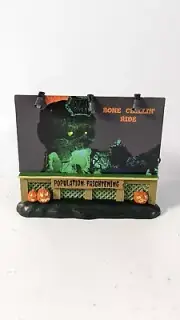Custom Lemax Spooky Town Lighted Billboard Skull River Bone Chillin Ride