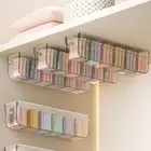 6 Grids Wall-mounted Sock Storage Box Transparent Underwear Organizer for Home