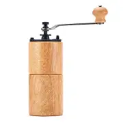 Catzon Wooden Coffee Bean Grinder Manual with Cast Iron Burr for Travel-Light