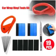 Car Wrap Vinyl Tools Kit 6 Film Wrapping Carbon Fibre Squeegee Safety Cutter AUS