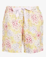 NEW PETER ALEXANDER WOMENS YELLOW FLORAL COTTON SHORTS MEDIUM M RRP$59.95