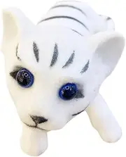 Generic Cat Bobblehead Ornament for Car Dashboard and Home Display, White