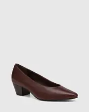 Cara Walnut Leather Pump