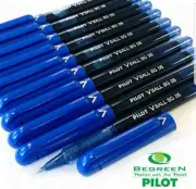 10 X Pilot V Ball Begreen 0.5 Blue ink