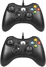 Lyyes Wired Controller for Xbox 360, Wired Controller Compatible with Xbox 360 Xbox 360 Slim and PC Windows, 2 Pack