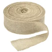 Burlap Ribbon, 2.4 Inch Wide Natural Jute Fabric Ribbon, 27 Yards