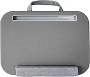 Hjdlhx Desk Computer Table -Lap with Cushion with Cushion 42x30x8cm with A Tablet Slot Laptop Holder, Light Gray