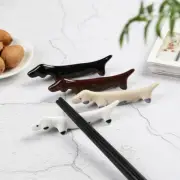 Funny Dogs Ceramic Chopsticks Spoon Fork Holder Kitchen Chopstick Rest Stand