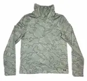 Womens Size Small Under Armour Camo Green Long Sleeve Funnel Neck Turtleneck New