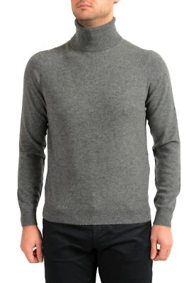 Malo Optimum Men's Gray Wool Cashmere Turtleneck Pullover Sweater