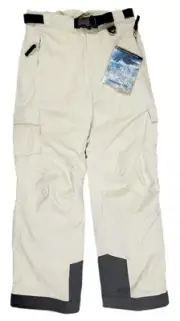OBERMEYER Ivory Primaloft Insulated CARGO SNOWBOARD SKI PANTS Nwt Girl Junior 14