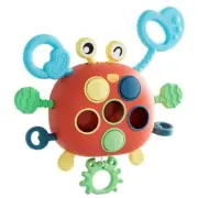 Cartoon Teether Pull String Rattle Toy Early Learning Teether Children Gift