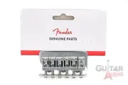 Genuine Fender Stratocaster Strat Hardtail Non-Tremolo Bridge Assembly - CHROME