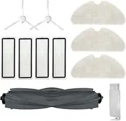 11 Pcs Replacement Parts Compatible with Dreame D10S and D10S Pro Robot Vacuum Cleaner, Spare Accessories Kit Include 1 Roller Brush, 2 Side Brushes, 4 Filters & 3 Mopps, 1 Extra Cleaning Brush
