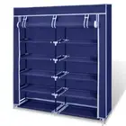 NNEDSZ 2 Doors with Cover Portable Storage Shoe Rack Cabinet Wardrobe - navy