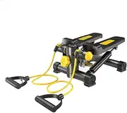 Mini Stepper Height-Adjustable Rotating Machine,Ladder Exercise Equipment,with LCD Display and Resistance Band