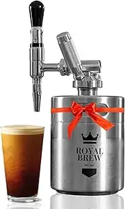 Royal Brew Nitro Cold Brew Coffee Maker Home Keg Kit System (G1 Stainless Steel 64 oz)