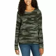 BUFFALO DAVID BITTON WOMEN'S CAMOUFLAGE SWEATER(GRAY, SMALL)NWT