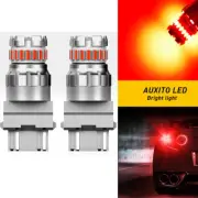 2x 3157 Red LED Brake Bright Tail Stop Light/Parking Bulbs Day Running Lamp EXS (for: Renault)